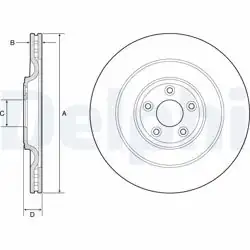 DELPHI BG9194C | Fren Diski (Tekli Paket)-Boyalı, Delikli