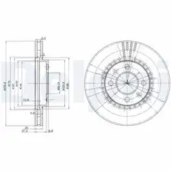 DELPHI BG2619 | Fren Diski Opel Saab 9000 280 mm Takım Ön, Çiftli Paket, Delikli