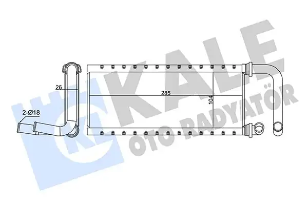 KALE 358675 | Kalorifer Radyatörü Borulu 26mm Isuzu Npr75 Nlr Nnr Novo