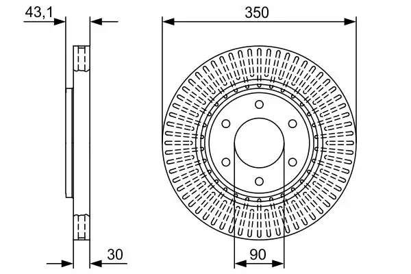 Bosch 0986479v51 Fren Diski Infiniti Qx80 5 6 14 Ön Qx56 Ja60 5 6 32v 07 10