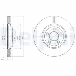 DELPHI BG3704 | Fren Diski (Çiftli Paket) , Delikli