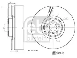 FEBI BILSTEIN 180018 | BMW G11 G12 Ön Sol Fren Diski 34106887397