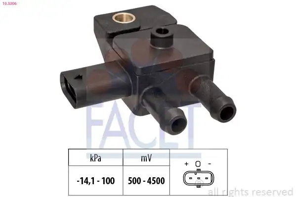 FACET 10-3306 | Hava Basınç Sensörü Bmw F10 F20 F21 F22 F30 E60 E90 N47n 08 16