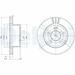 DELPHI BG3533 | Fren Diski (Çiftli Paket) , Delikli