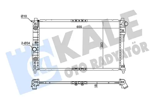 KALE 342255 | Motor Radyatörü Daewoo Nubira 1 6 2 0 16v 96 00 Otomatik