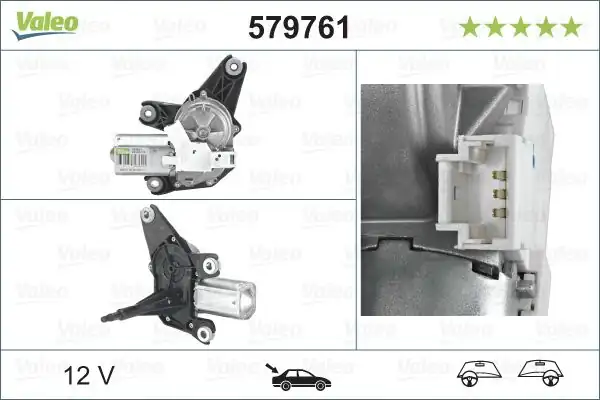 Valeo 579761 Silecek Motoru Arka Renault Laguna II Grandtour 1 6 16v 1 8 16v 1 9 dCi 2 0 16v 2 2 dCi 3 0 V6