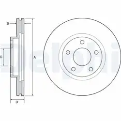 DELPHI BG4562C | Fren Diski (Çiftli Paket)-Boyalı, Delikli