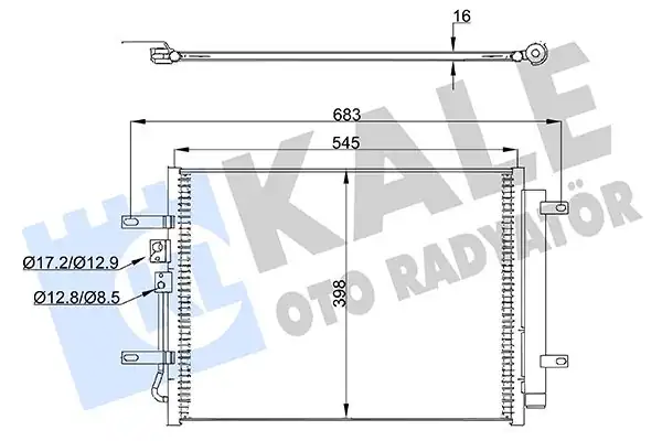 KALE 357875 | Klima Radyatörü Kondenser Hyundai Ioniq Kia Nıro 1 6 GDI 16