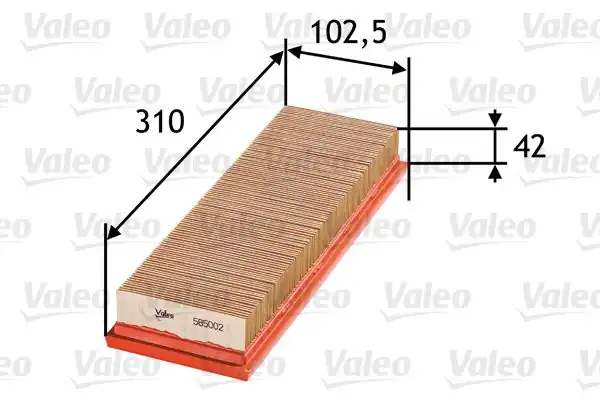 Valeo 585002 Hava Filtresi Renault Megane Clio II Kango Laguna Master Tarfic II Opel Movano 1 9 Dtı 01