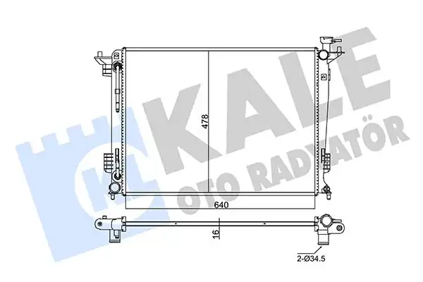 KALE 347805 | Motor Su Radyatörü Hyundai İx35 Kia Sportage 1 6 2 0 GDI 10 15 11 15