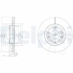 DELPHI BG4141 | Fren Diski (Çiftli Paket) , Delikli