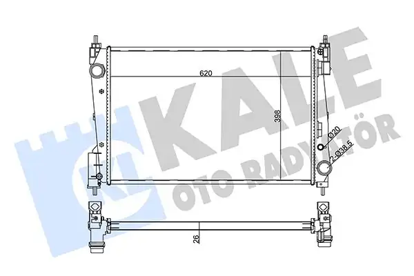 KALE 355625 | Radyatör Fiat Grande Punto 1 3 Mj 05 Corsa D Doblo