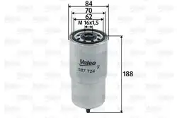 VALEO 587724 | Yakıt Filtresi (Mazot) Fiat Punto II 1.9 JTD/Marea 1.9-2.4 JTD/Bravo 1.9 JTD