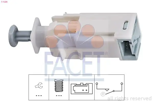 FACET 71226 | Debriyaj Sensörü Fiat Doblo 10 Opel Combo 12 Grande Punto 05