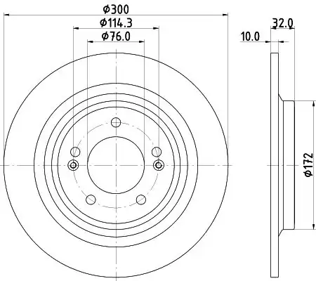 Hella Pagid 8dd355134 731 Fren Diski Arka Hyundai Tucson 2021 2 Adet