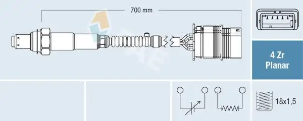 FAE 77760 | Oksijen Sensörü Bmw F20 F21 E82 E88 E90 E93 F30 F32 F10 F11 F01 F07 X3 F25 X4 F26 X5 E70