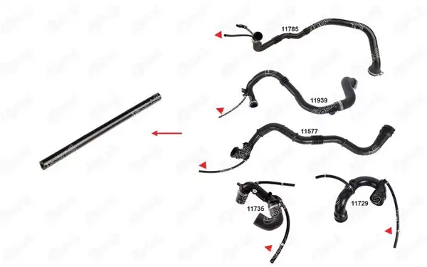 IBRAS 11492 | Turbo Borusu Hortumu 5mm X 11mm 26cm Renault Grand Sc Nic II Megane II 5 Adet