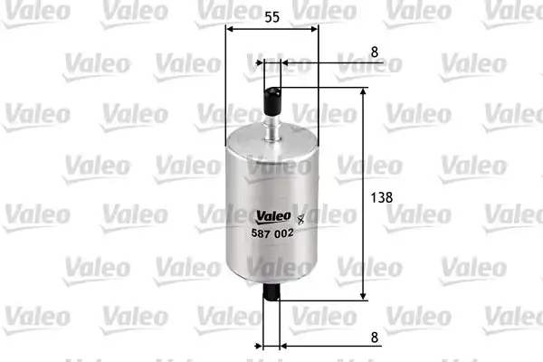 Valeo 587002 Yakıt Filtresi Benzin Renault Clio Kng Lgn Mgn Twingo Traffic Peugeot Partner Berlingo 206 306 307