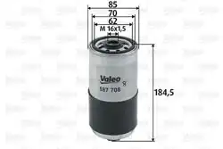 VALEO 587708 | Mazot Filtresi (VW Passat 1.9 TDI Audi A4 1.9 TDI) Volvo (850-S70-V70) (D5252t)