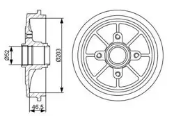 BOSCH 0986477126 | Arka Fren Kampanası P306 Xsara Zx 1.9Td 1.8 ABS li | 2 Adet