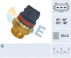 FAE 37930 | Radyatör Müşürü (97/92°) Berlingo Partner Xud7/Xud9 Saxo Vts P106 Gtı Tu5j4 P205 P405 Xsara P306 1.8 8V P406 2.0 16V