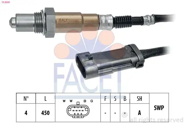 FACET 10-8281 | Oksijen Sensörü Renault Sandero Clio II Kangoo Megane II Symbol 1 6
