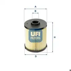 UFI 26.006.00 | Yakıt Filtresi Mercedes W202 W210 S202 S210 ML270 CDI OM611-OM612