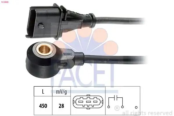 FACET 9-3068 | Vuruntu Sensörü Vectra B Z18xe Astra G X20xev Omega B Z22xe