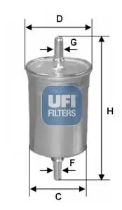 UFI 31-825-00 | Benzin Filtresi Hyundai Accent 00 06 1 5