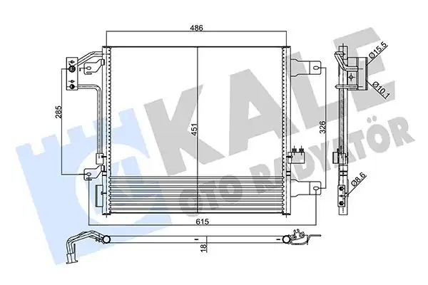 KALE 358055 | Klima Radyatörü Jeep Wrangler III 2 8 Crd 07 Otomatik 826127