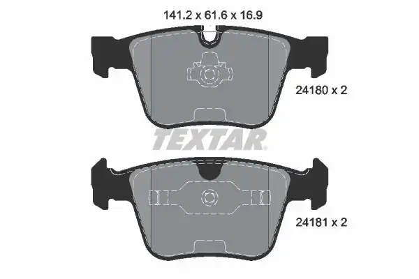 TEXTAR 2418001 | Fren Balatası 221 211 164 Arka E420