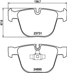 HELLA PAGİD 8DB355014-141 | Fren Balatası Arka (BMW F01-F02-F07)