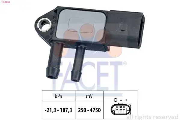 FACET 10-3265 | Fark Basınç Sensörü Pariikul Filtresi Aktif Karbon Caddy Golf VI VII Jetta Polo A1 A3 A4 A6 Ibiza