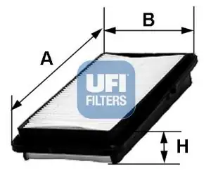 UFI 30-239-00 | Filtre Hava Honda Accord 90 93 96 98