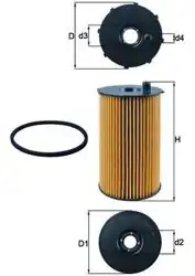 MAHLE OX205-2D | Yağ Filtresi 276Dt Discovery 3/4 Range Rover Sport Jaguar Xj Xf S-Type 04-18