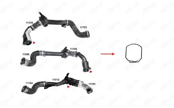 IBRAS 11485 | Turbo Borusu Sekmanı Renault Fluence 10 Grand Sc Nic 09 Kangoo 09 Megane III 09 1 5 dCi K9k 5 Adet