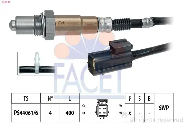 FACET 10-7198 | Oksijen Sensörü Chev Aveo Kalos Lacetti 1 4 1 6 832937