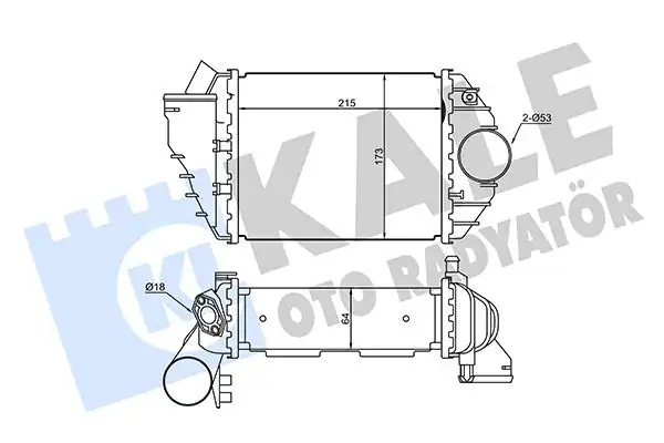 KALE 344730 | Turbo Radyatörü Passat 2 5 TDI 1 8t 2 0 TDI AFB AKN Amx Atq Bau Bdh AWT Alt Bdn Bdp 97 05