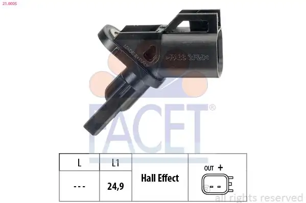 FACET 21-0005 | Ön ABS Hız Sensörü Focus II III C Max Kuga Mondeo S Max Galaxy Mazda 3 5 Volvo C30 C70 II S40 II
