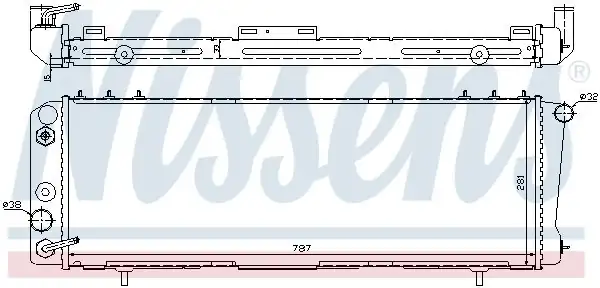 NISSENS 60986 | Radyatör Jeep52003933 Cherokee 4 0