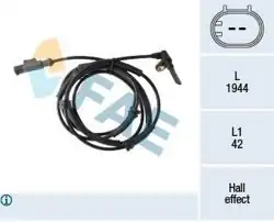 FAE 78432 | Tekerlek Devir Sensörü Ön Sol Alfa 147 1.6 16V 2.0 16V 1.9 JTD 01 -