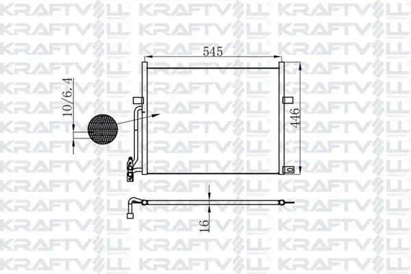 KRAFTVOLL 08060087 | Klima Radyatörü BMW E46 M43 M52 M54 N40 N42 N45 Radyatörü Marka