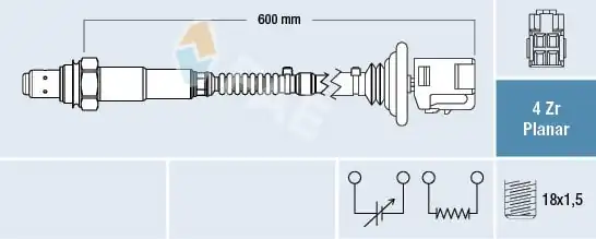 FAE 77521 | Oksijen Sensörü Toyota Corolla 1 6 1 8 Vvt İ 2002 2006 Avensis 1 6 Vvt İ 2003 2008 T25 Zz123 3zzfe