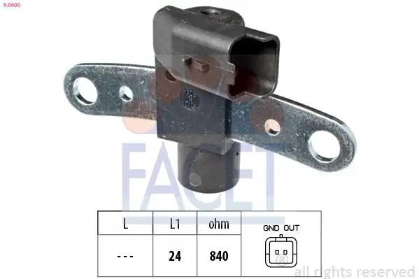 FACET 9-0600 | Krank Mil Sensörü Clio III Megane II Modus Scenic Logan 1 5 dCi K9k