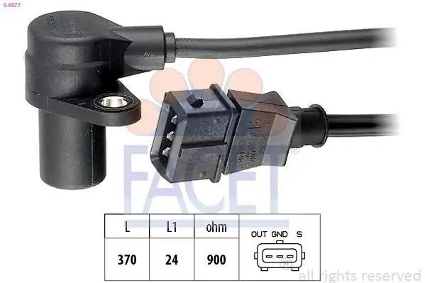 FACET 9-0077 | Krank Mili Konum Sensorub Ford B Max 1 4 1 6 Ti 12 C Max 06 11 C Max 10 1 6ti Ecosport 1 6ti 14