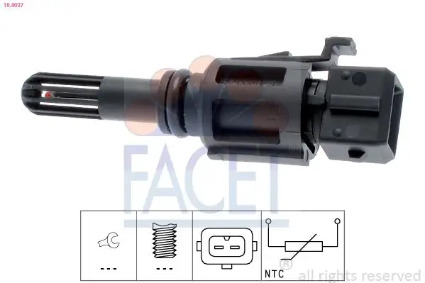 FACET 10-4027 | Emme Manifold Isı Müşürü Bmw E36 E38 E39 E46 X3 X5 Z3 Land Rover Freelander İ