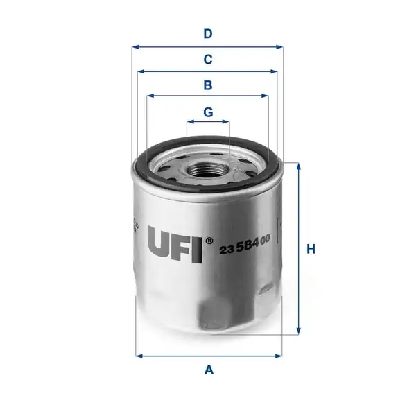 UFI 23-584-00 | Yağ Filtresi Ford Transit V347 V362 V363 Boxer III Ducato Jumper III 2 2