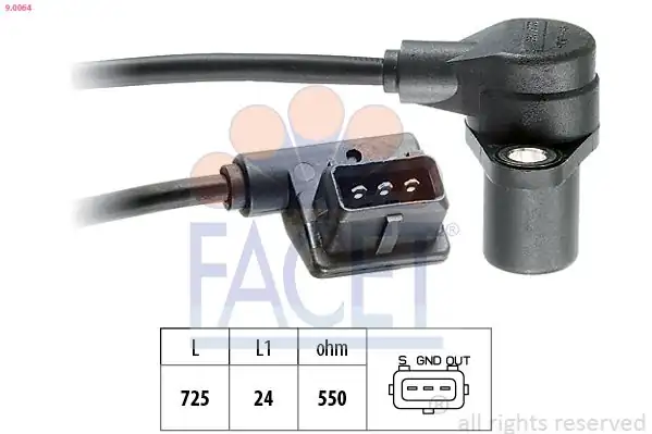 FACET 9-0064 | Krank Devir Sensörü Bmw M40 E30 E34 846303