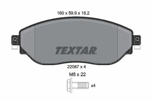 TEXTAR 2208701 | Fren Balatası Opel Vivaro B Traffic III Ön