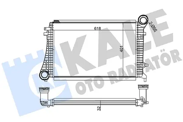 Kale Radyatör 342500 İntercooler Radyatörü VW Caddy 04 11 Golf 06 09 Audi A3 04 13 Skoda Octavia 04 13